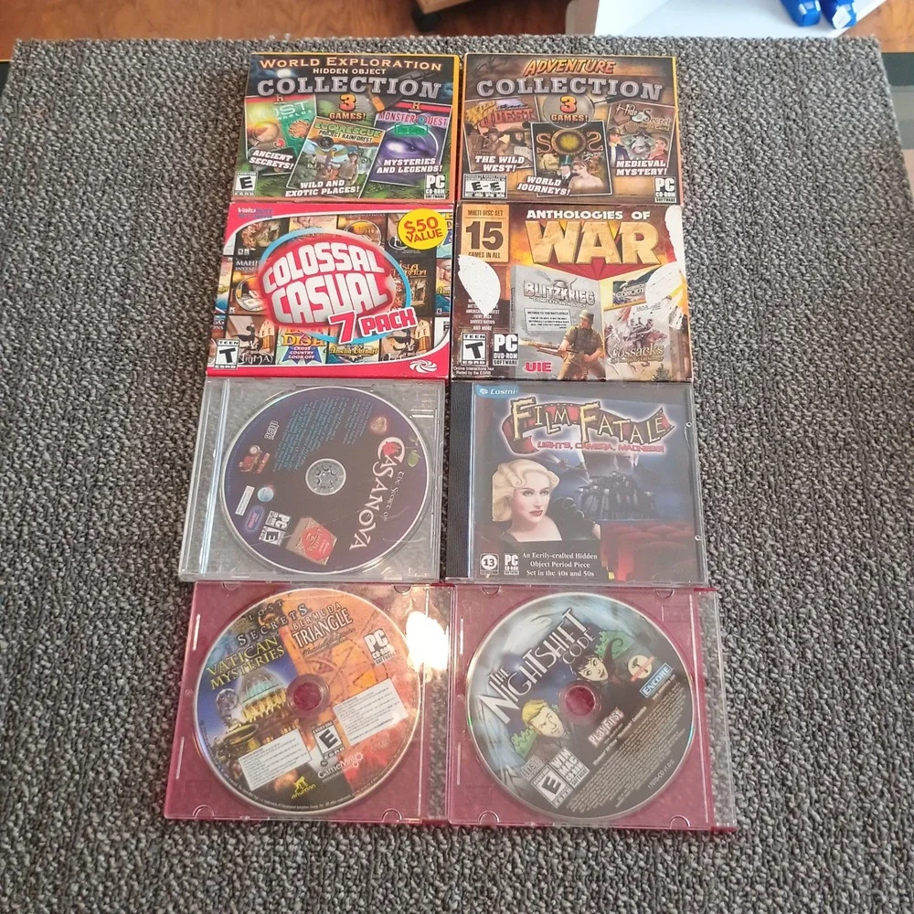 PC Game Lot Hidden Object Strategy Exploration Adventure Anthologies of War